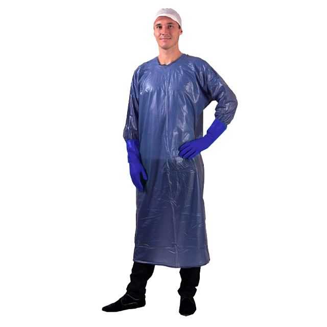 Superior Blue Vinyl Coat Apron