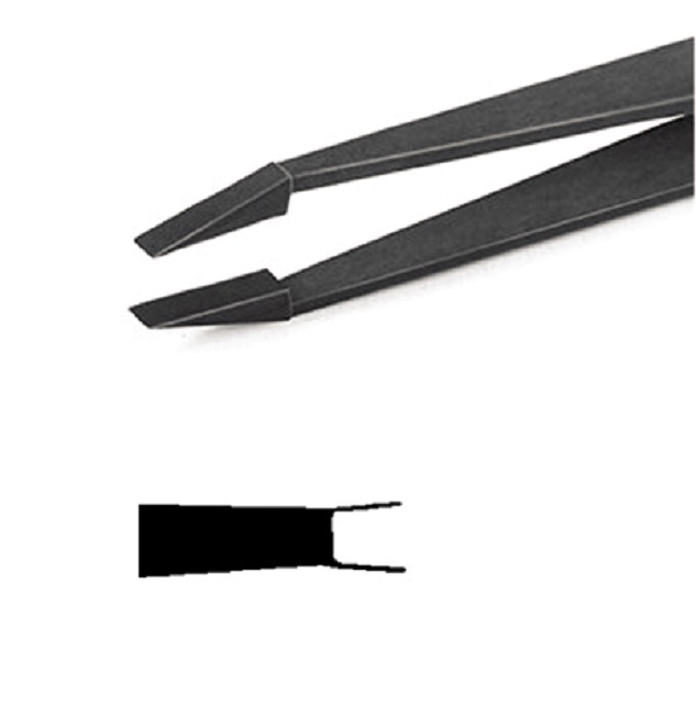 Straight Flat Tip Plastic Tweezers